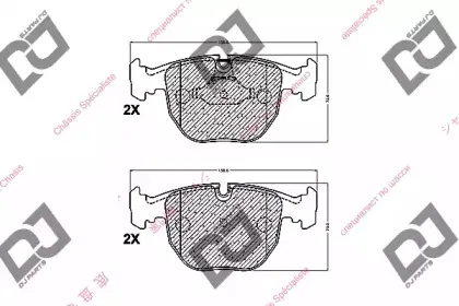 Комплект тормозных колодок, дисковый тормоз DJ PARTS купить